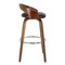 Armen Living Sonia 26" Counter Height Swivel Brown Faux Leather and Walnut Wood Bar Stool LCSOBABRWA26 - alternate 8